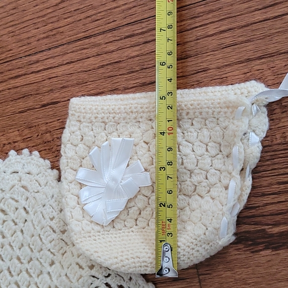 Vintage Handmade Baby Sweater and Bonnet - Picture 9 of 10